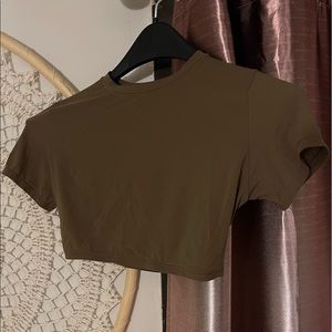 Skims brown crop top
